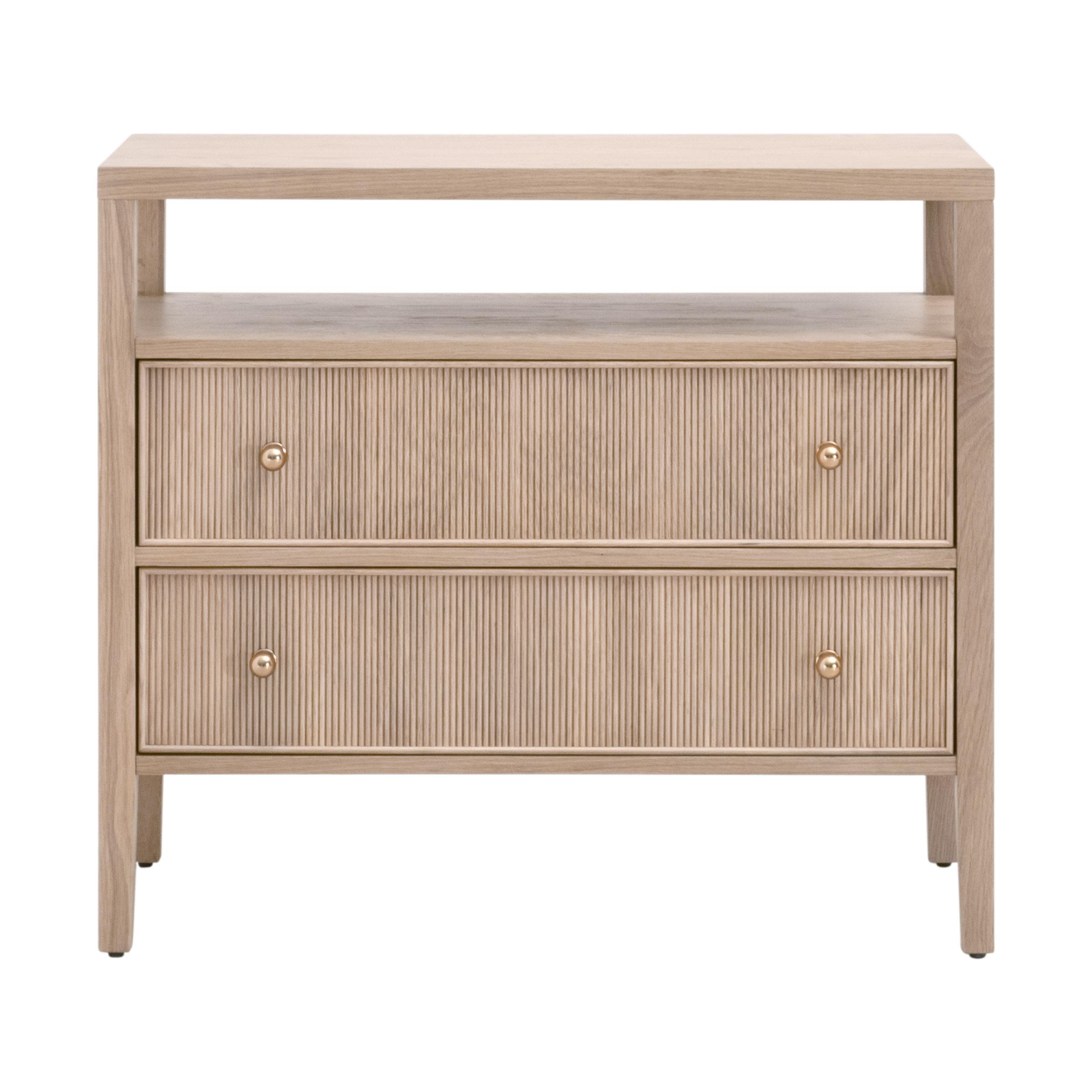 Highland Open Shelf 2 Drawer Nightstand Essentials For Living